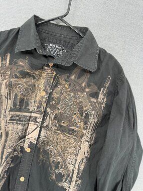 Brad Butter Long Sleeve Button Shirt Mens L Grunge Y2K
